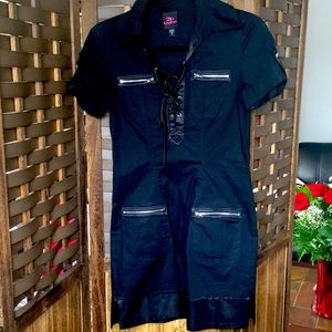 2b Bebe XS Black Shirt Dress